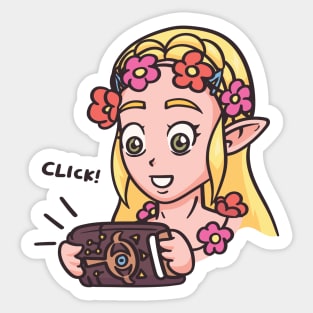 Blonde Tourist Elf - Gaming Summer Sticker